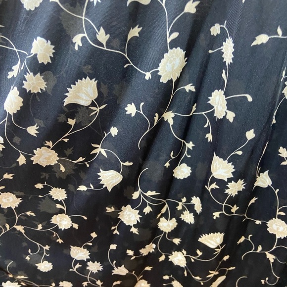 Vintage Black Lace Maxi Slip Dress Nightgown Boudoir Trad Sheer Floral Lace M - Picture 5 of 11